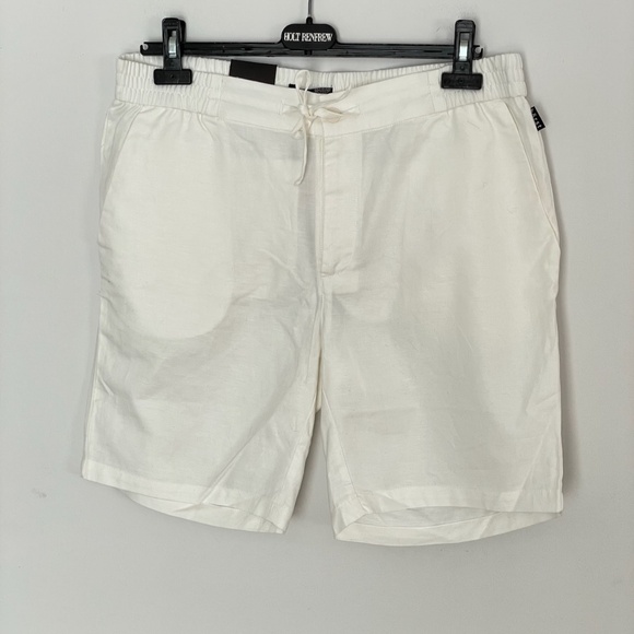NWT Hoerst White Cotton/Linen Mens Shorts Size 36 - Picture 1 of 6